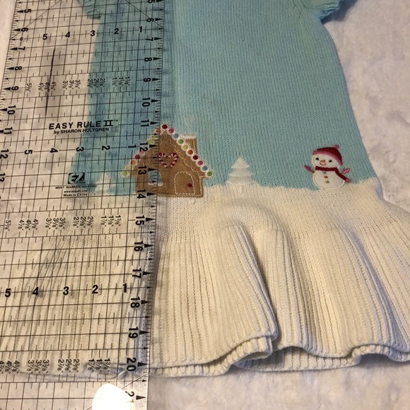 Gymboree 2T Winter Wonderland Knitted Sweater Dress Snowman & Gingerbread House - Picture 10 of 16